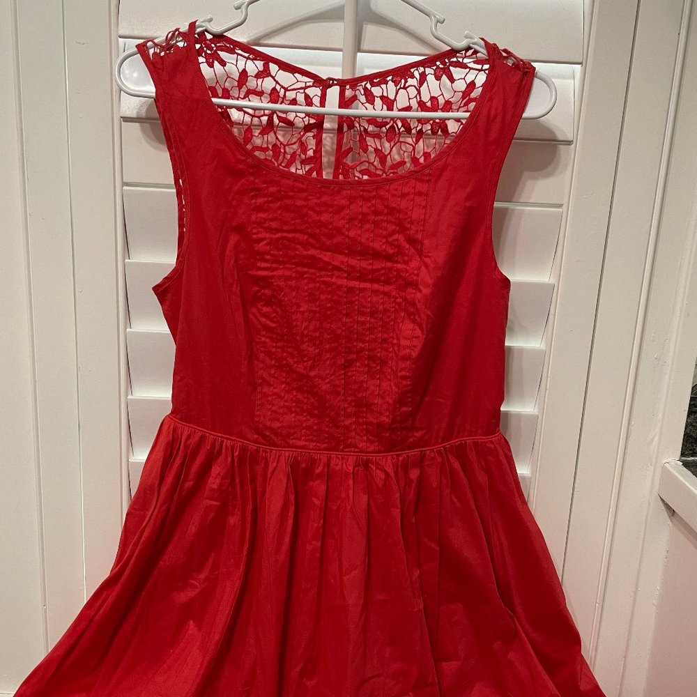 EUC Moulinette Soeurs Orange Red Sweet Enticement Dress